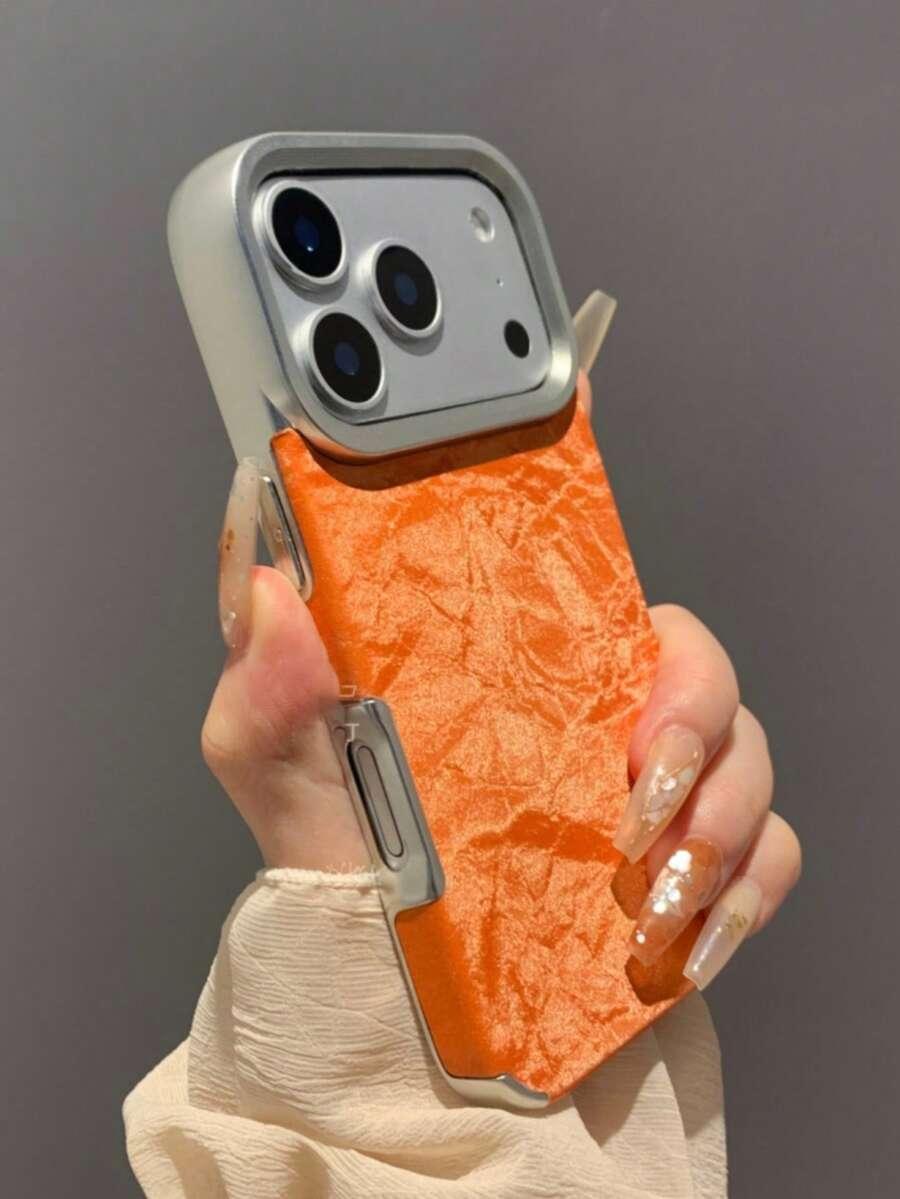 pomarańczowe etui na telefon iphone 12 pro max