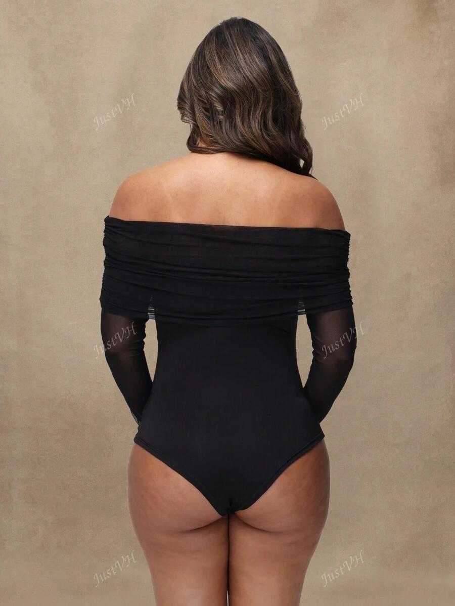 CZARNE BODY ODKRYTE RAMIONA