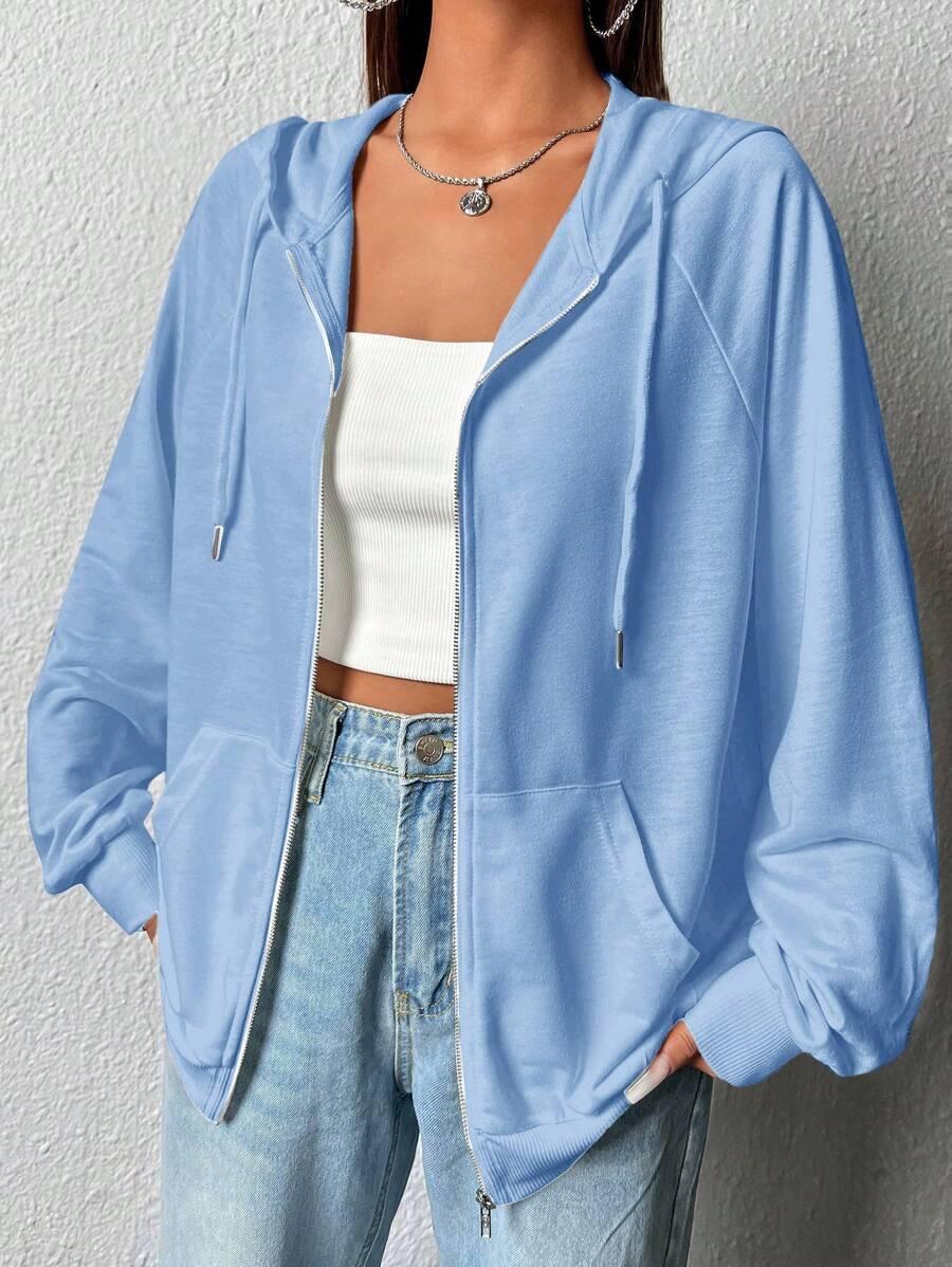 NIEBIESKA ROZPINANA BLUZA