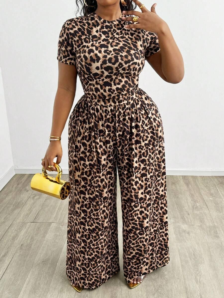 BLUZKA KRÓTKI RĘKAW ANIMAL PRINT