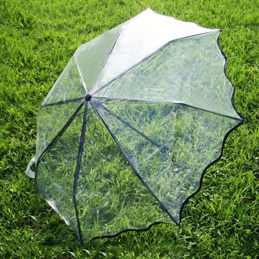bezbarwny składany parasol