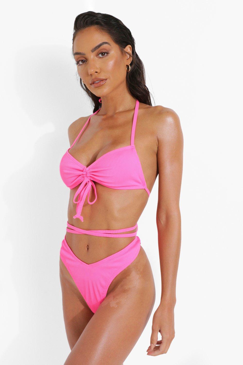 różowy dół od bikini