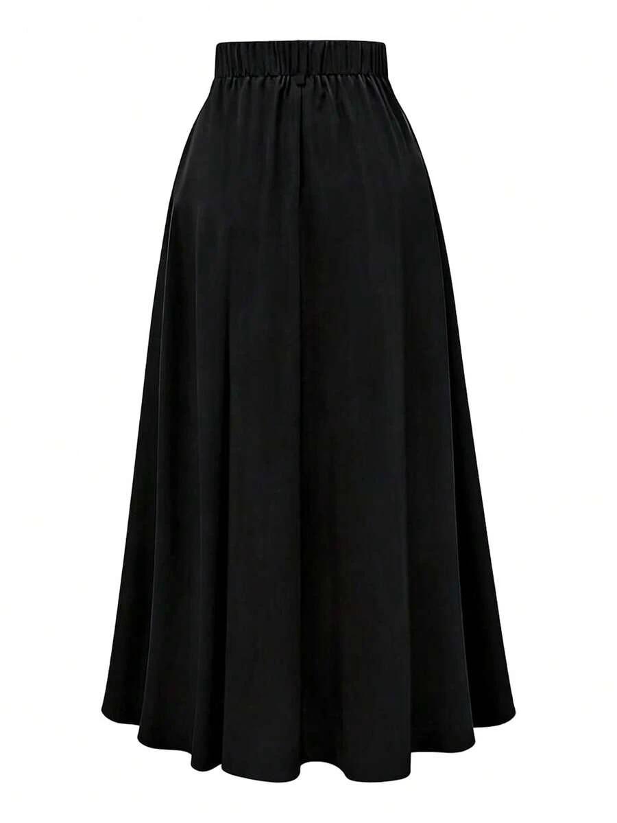 czarna spódnica maxi