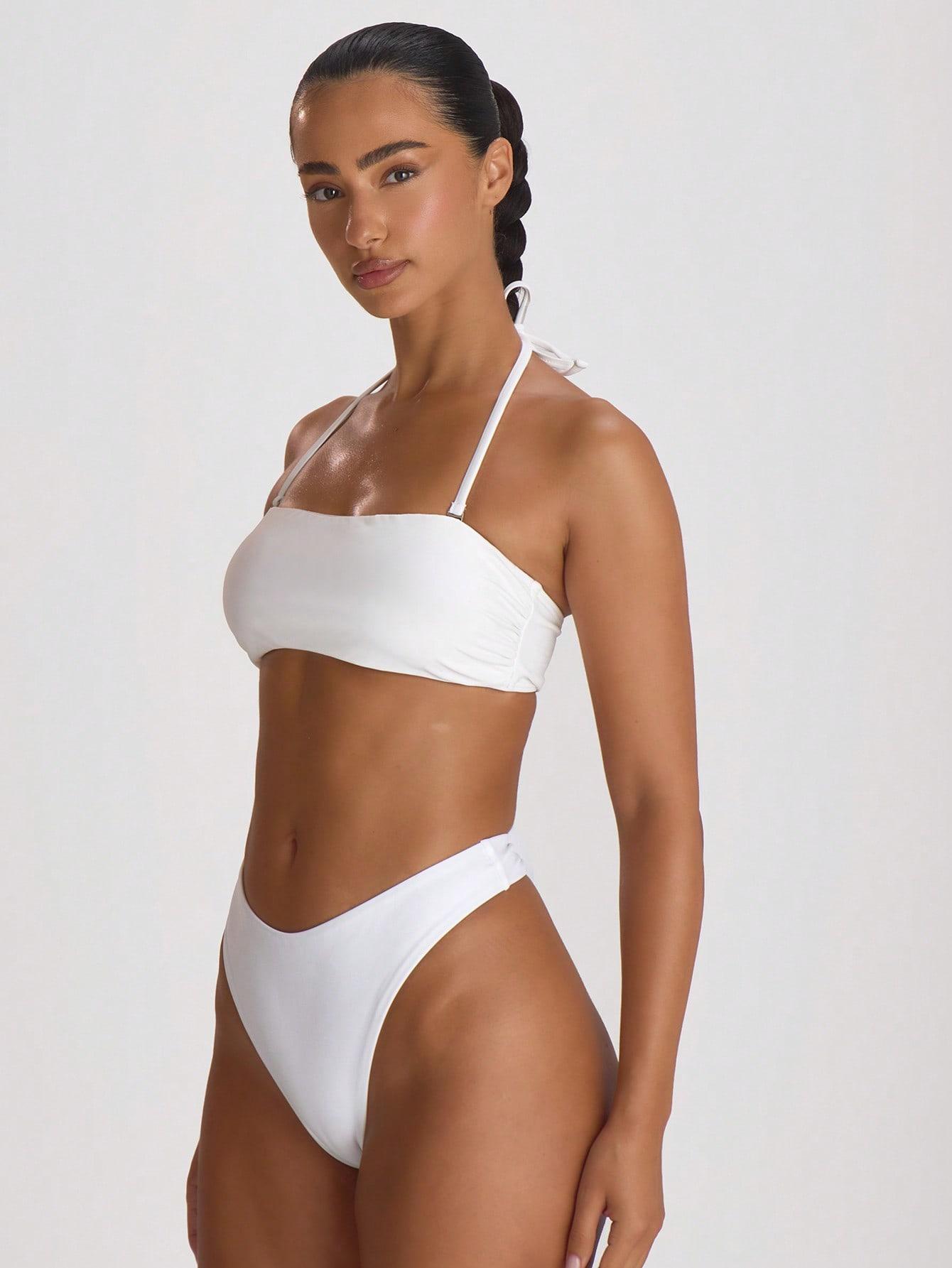biały dół od bikini 