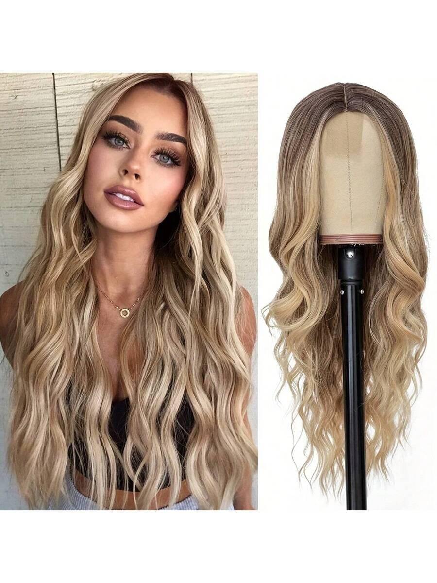 syntetyczne włosy peruka blond