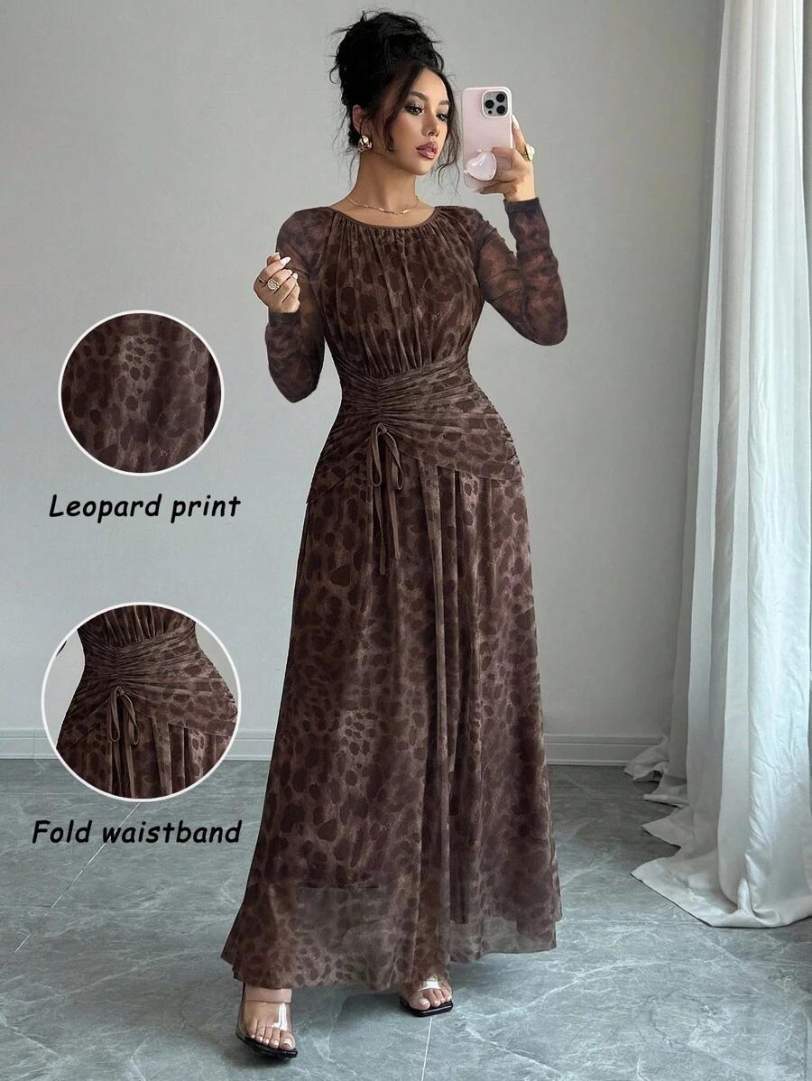 MAXI SUKIENKA ANIMAL PRINT MARSZCZENIE