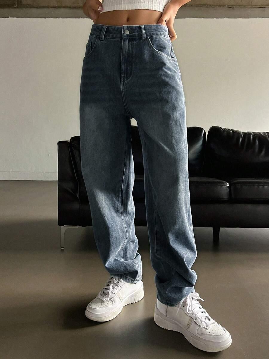 NIEBIESKIE SPODNIE JEANS