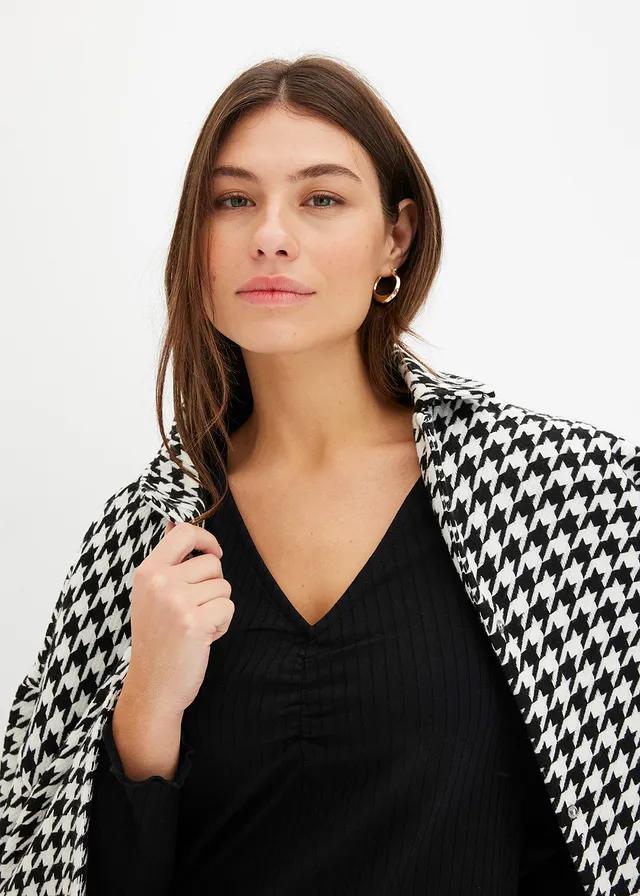 CZARNA BLUZKA V-NECK