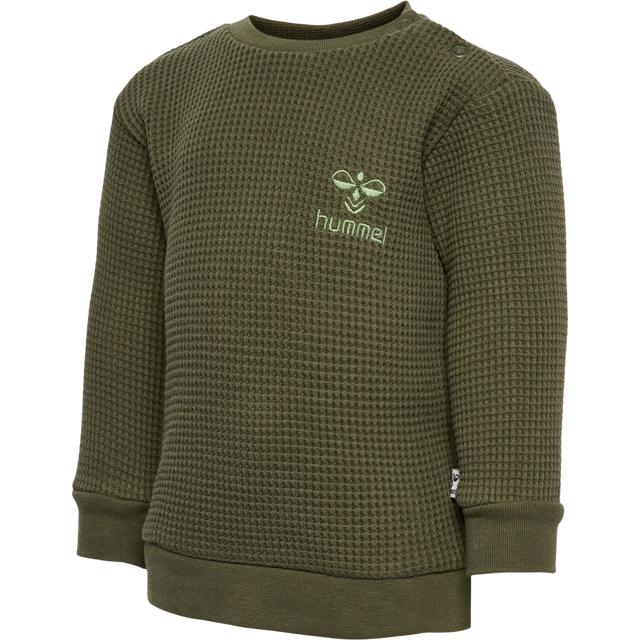 khaki sweter tekstura logo