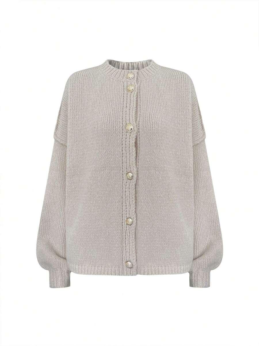 beżowy OVERSIZE sweter