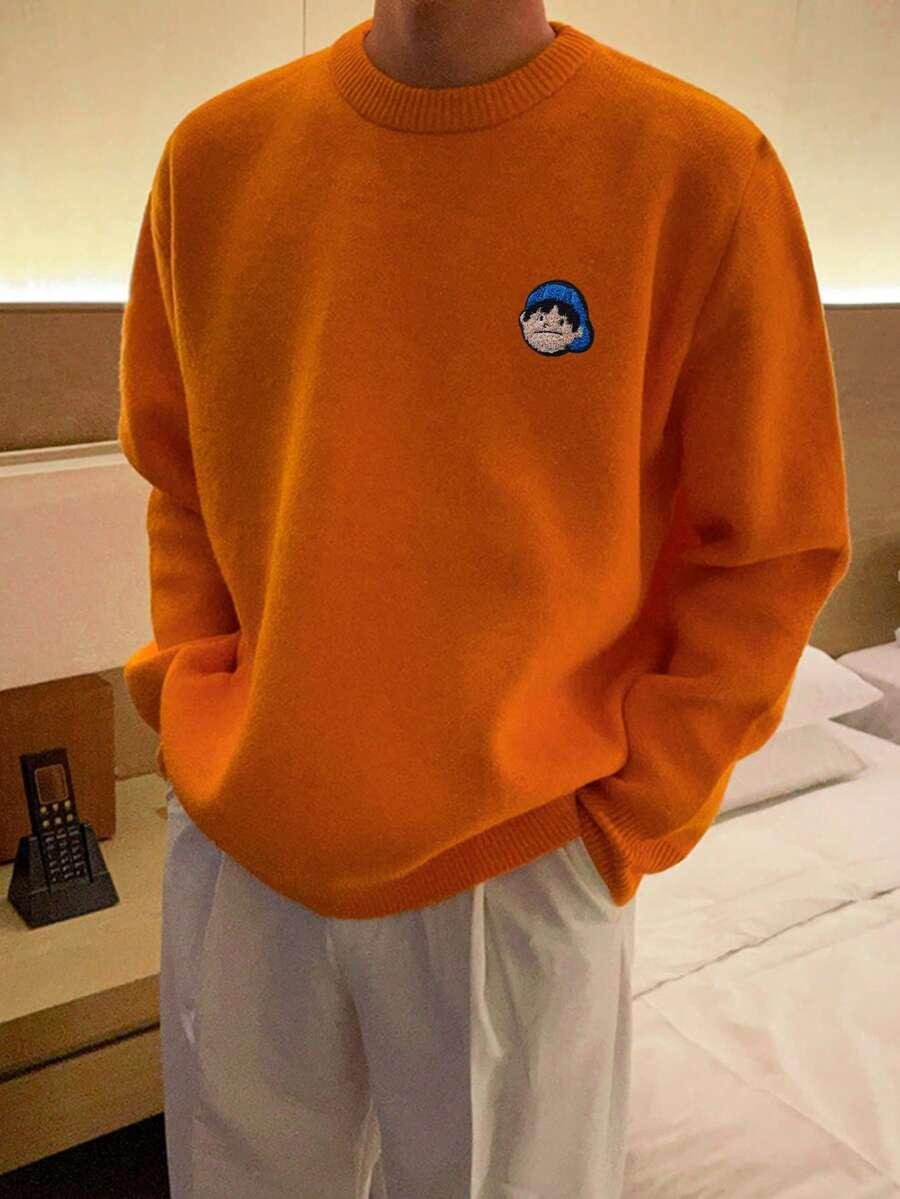pomarańczowy sweter długi rękaw