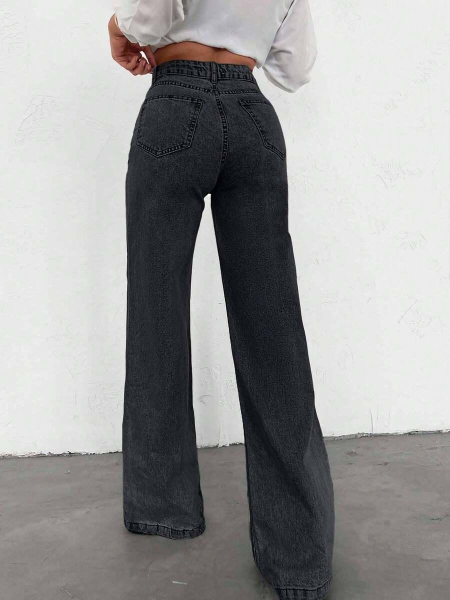CZARNE SPODNIE JEANS