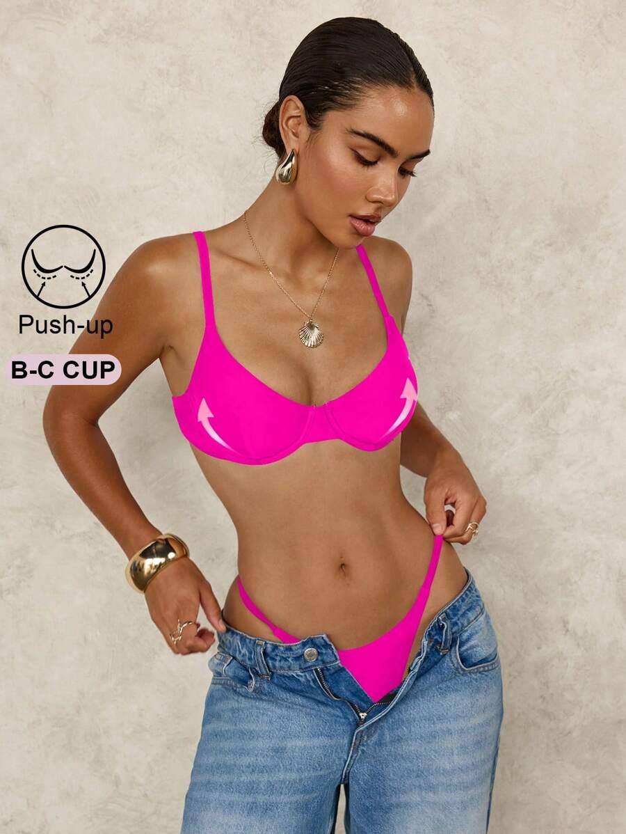 różowa góra od bikini 