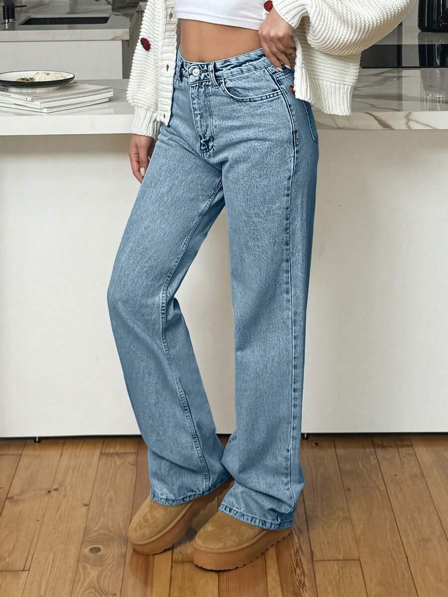 NIEBIESKIE SPODNIE JEANS