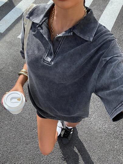 szara koszula polo