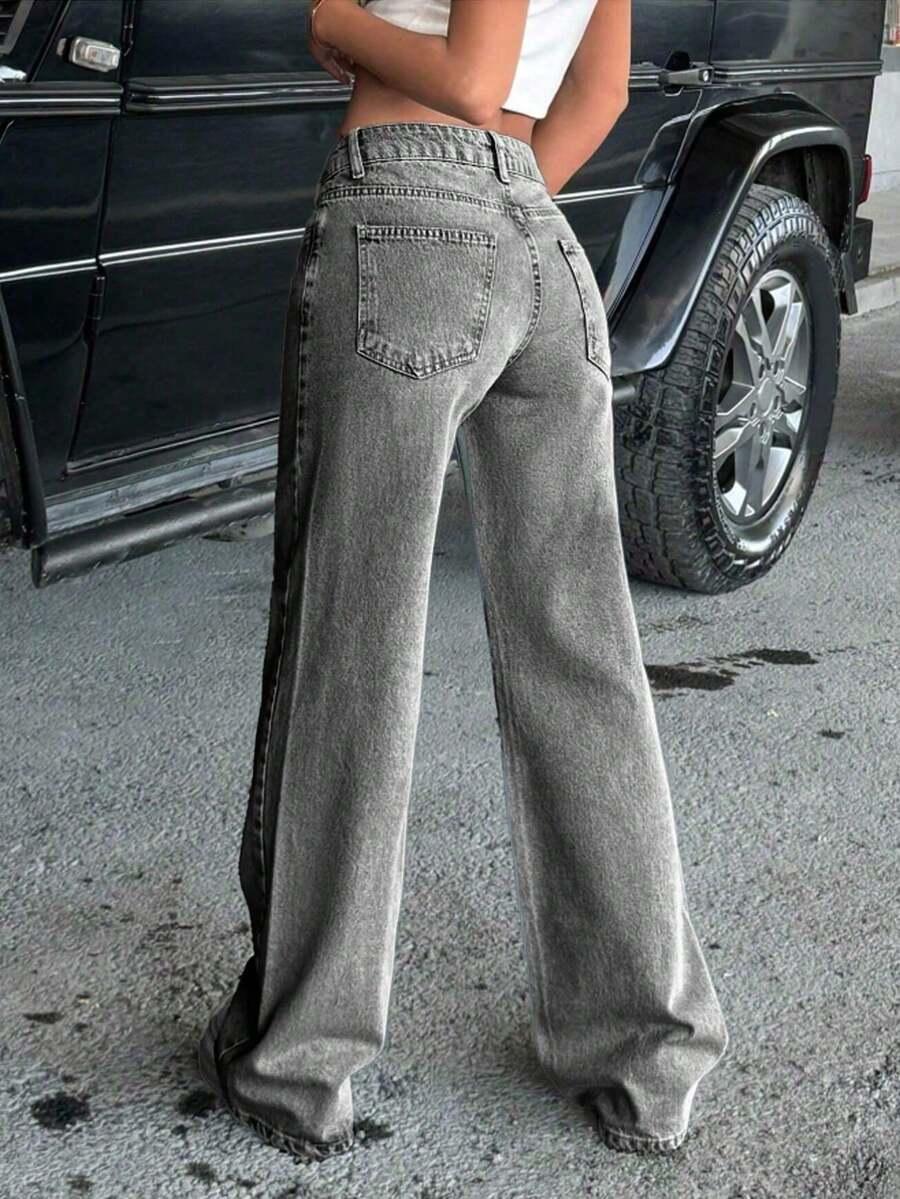 szare spodnie jeans 