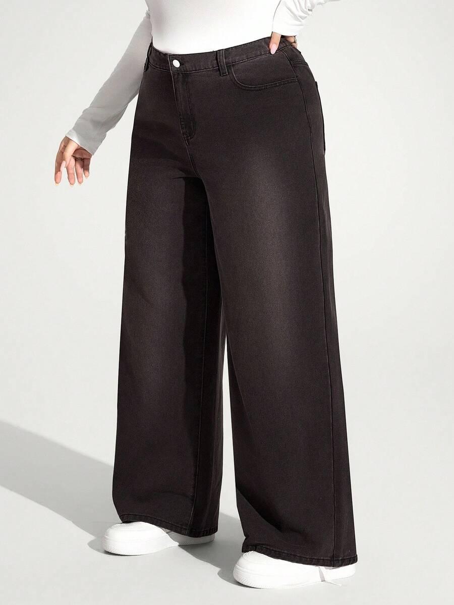SZEROKIE SPODNIE JEANS