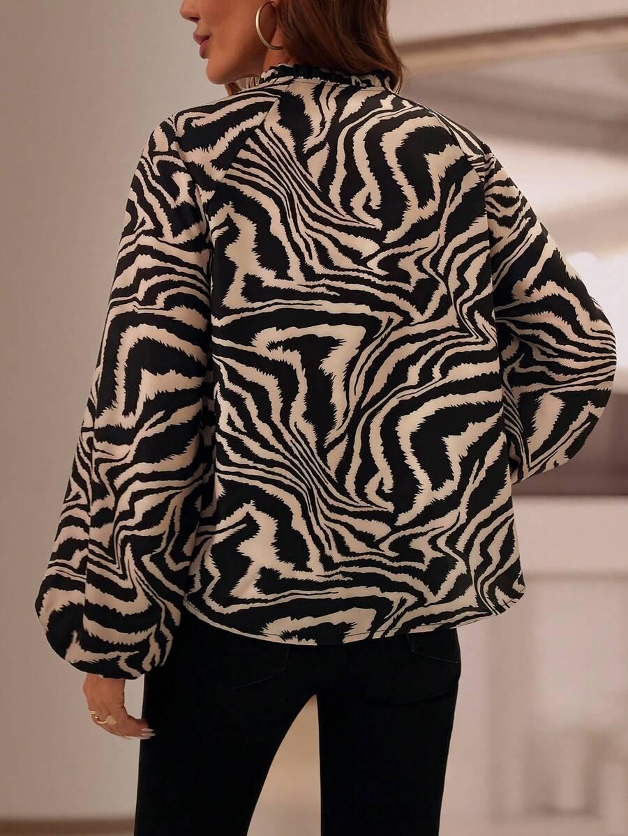 koszula długi rękaw animal print 
