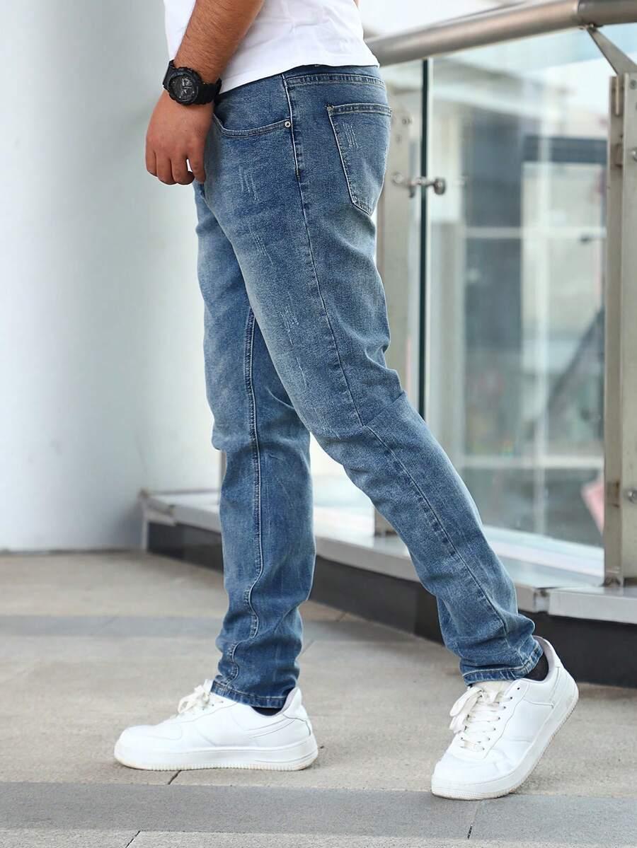 niebieskie JEANSY  casual