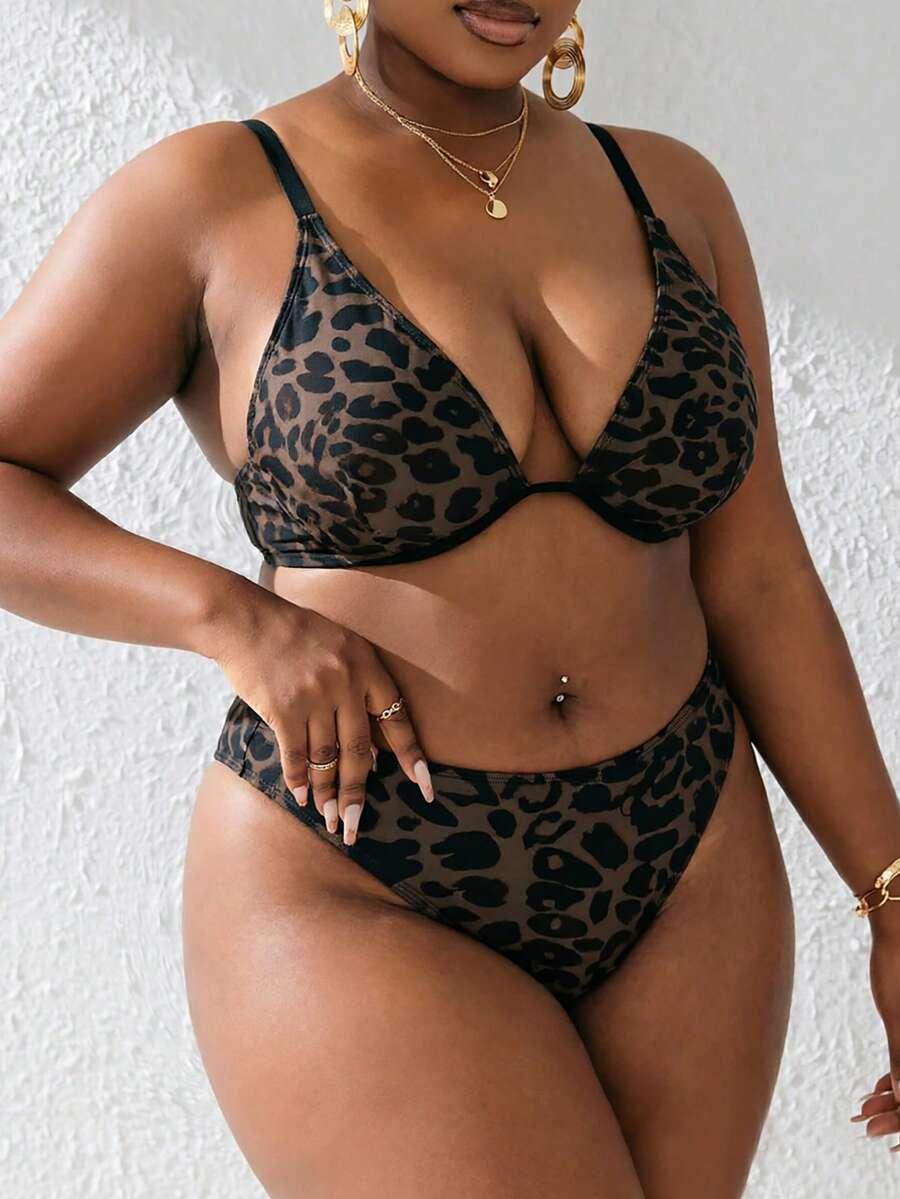 DWUCZĘŚCIOWY STRÓJ KĄPIELOWY ANIMAL PRINT