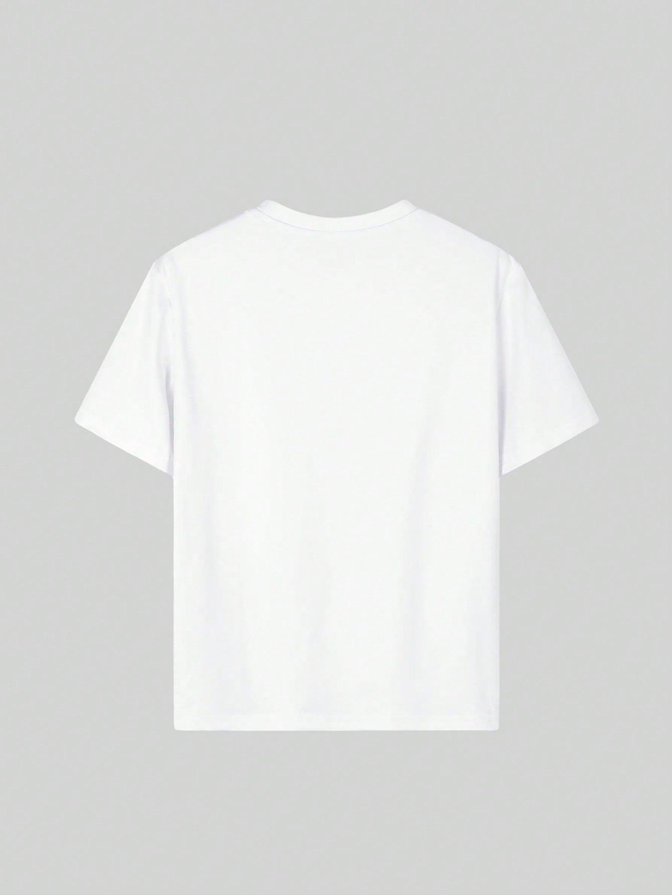 BIAŁY T-SHIRT PRINT