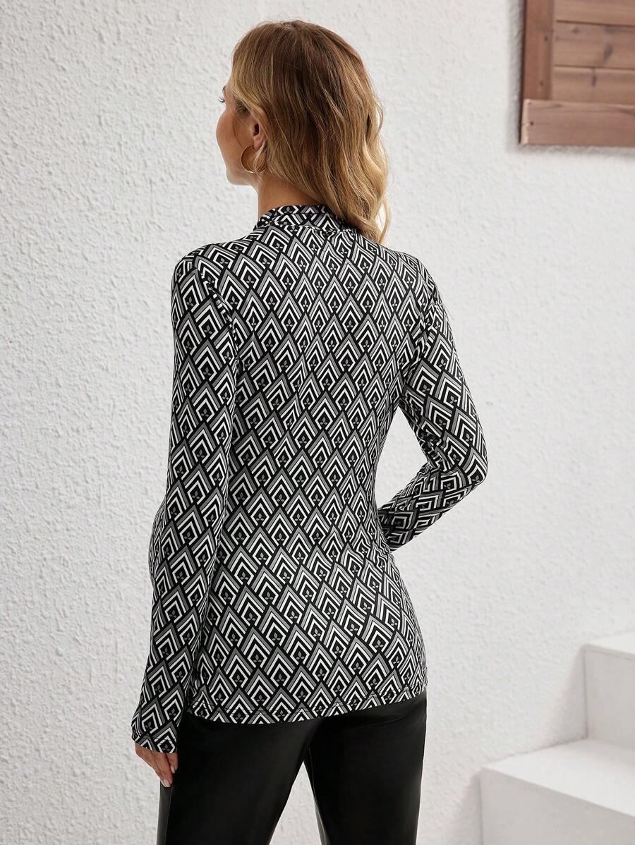 BLUZKA CIĄŻOWA GEOMETRYCZNY WZÓR