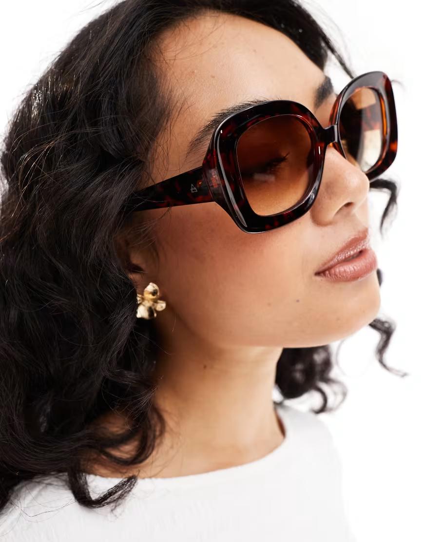 brązowe OKULARY PRZECIWSŁONECZNE ANIMAL PRINT