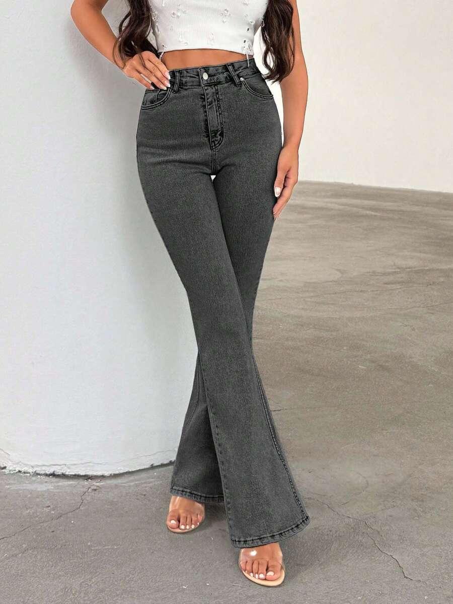 szare spodnie jeans 