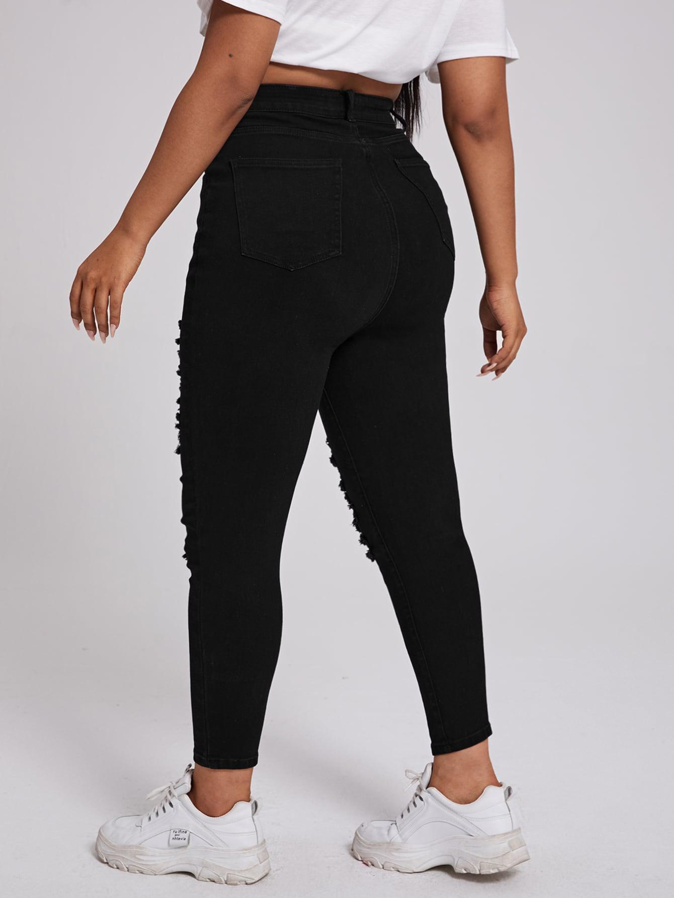 CZARNE SPODNIE JEANS RURKI 