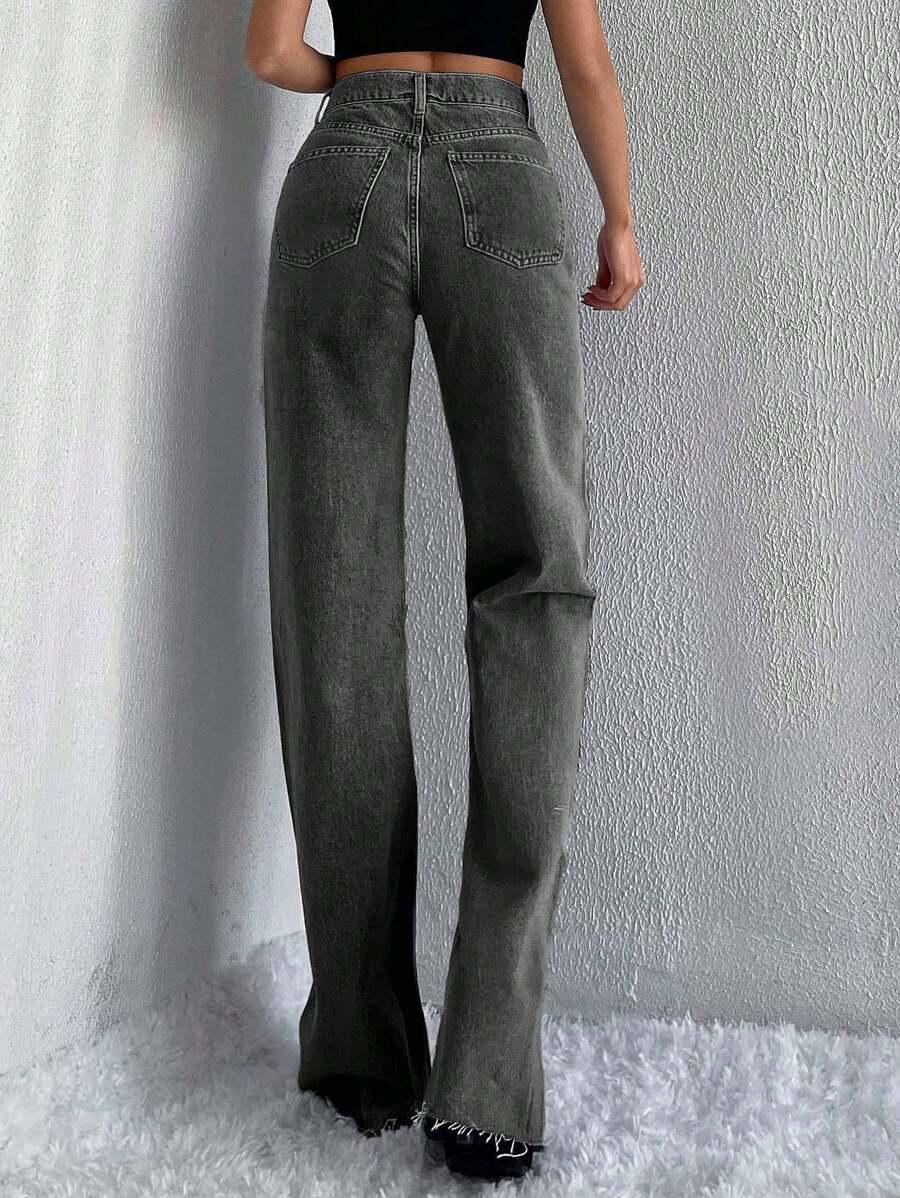 SZARE SPODNIE JEANS 