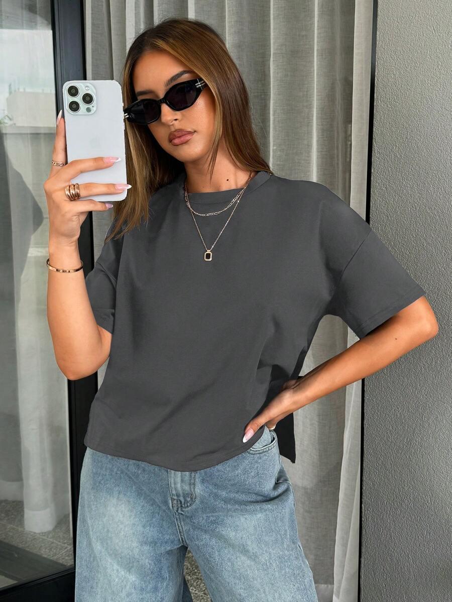 SZARY T-SHIRT BASIC 