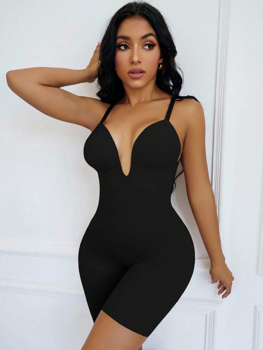 CZARNE BODY MODELUJĄCE SZORTY