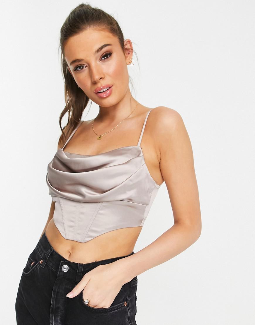 SATYNOWY CROP TOP