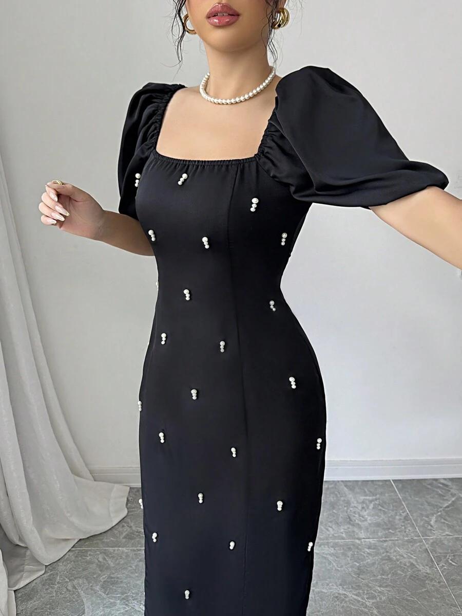 CZARNA MAXI SUKIENKA