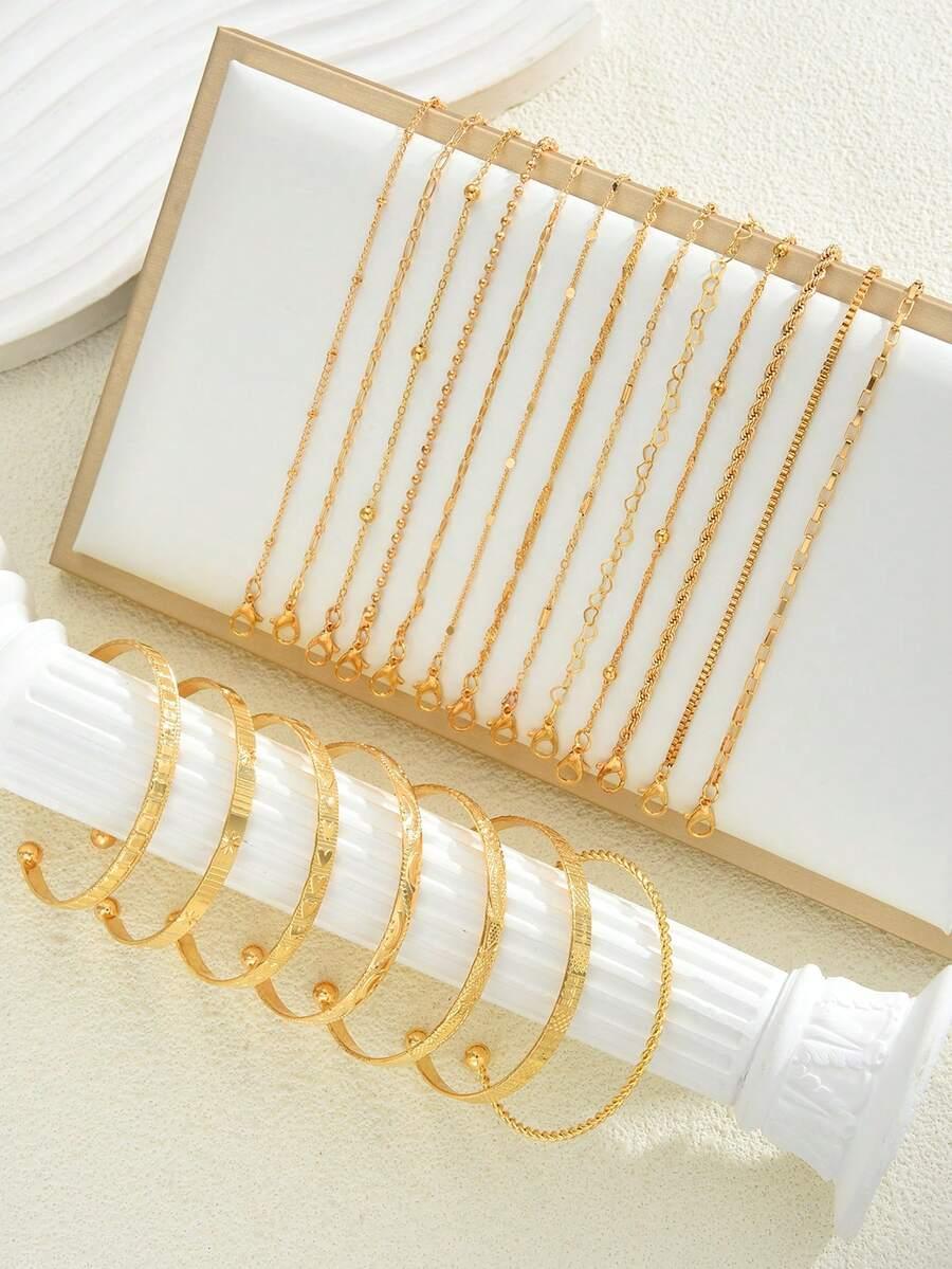ZŁOTE BRANSOLETKI 7-PACK