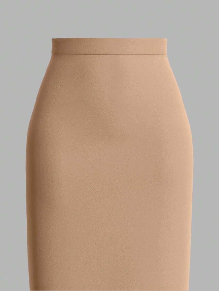 BEŻOWA SPÓDNICA MAXI
