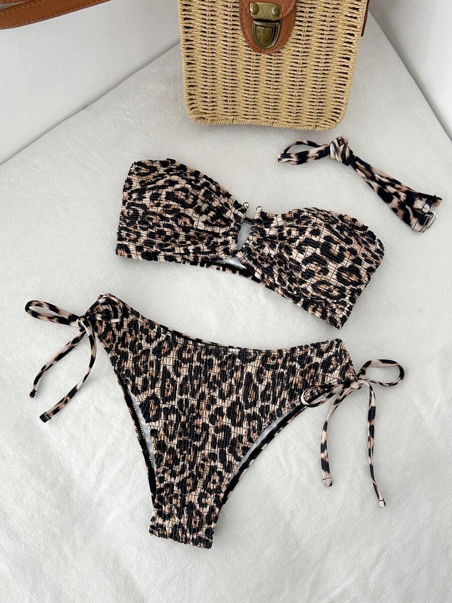 kostium kąpielowy bikini komplet animal print