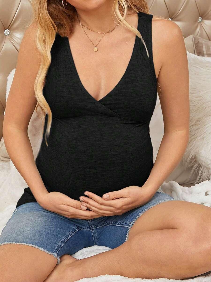 CZARNA BLUZKA V-NECK