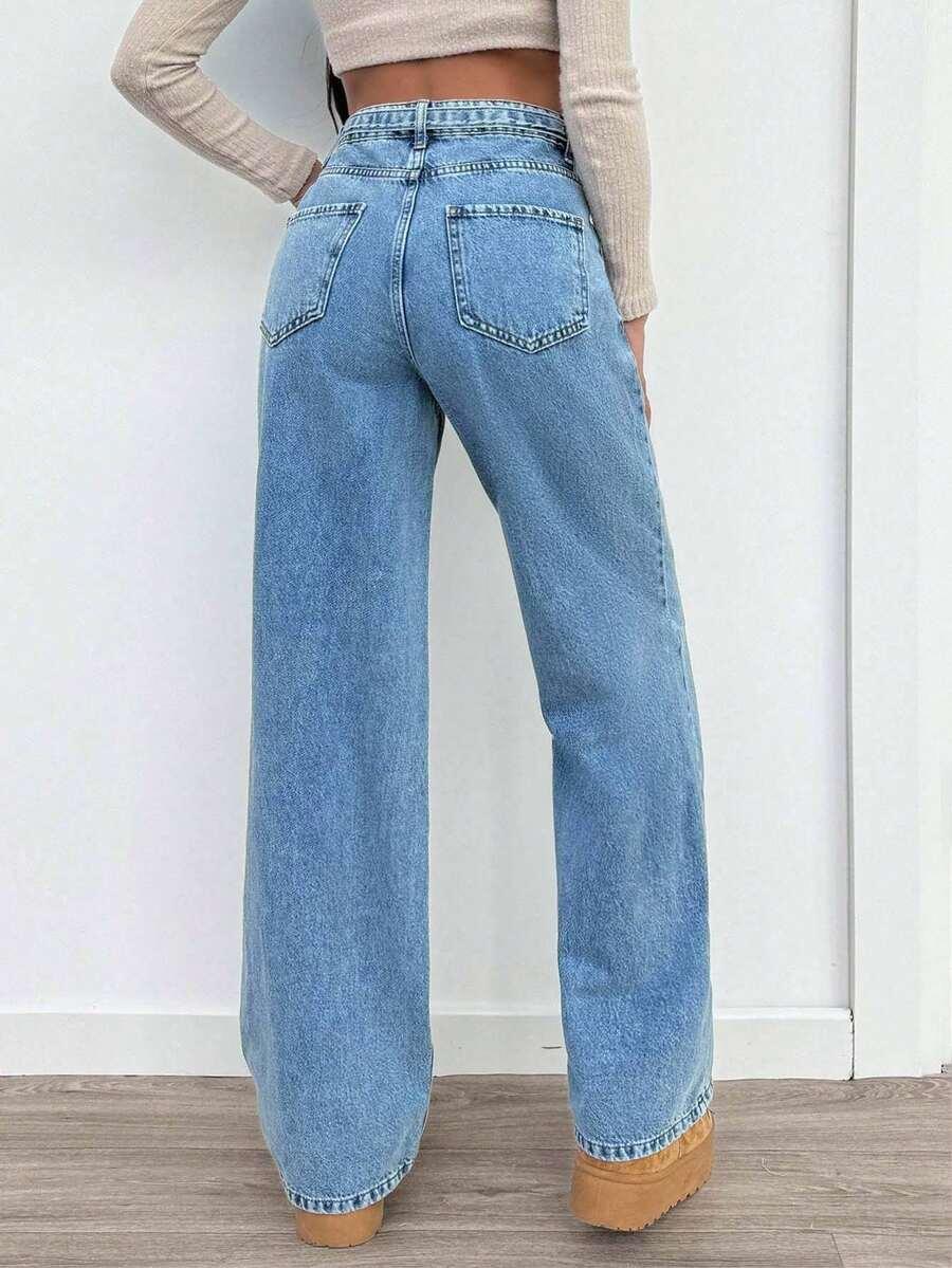 NIEBIESKIE SPODNIE JEANS