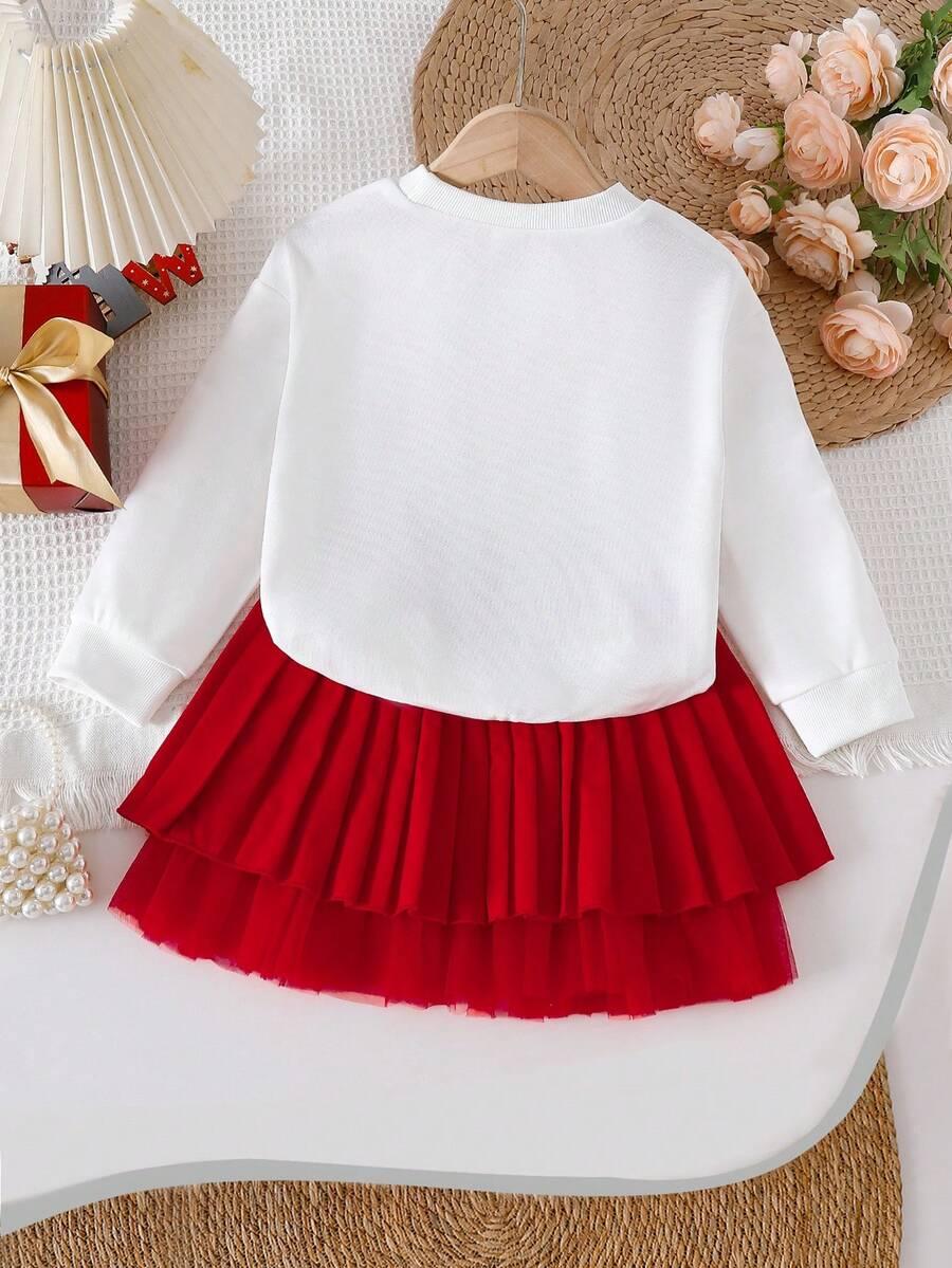 bluza spódnica komplet napis merry christams