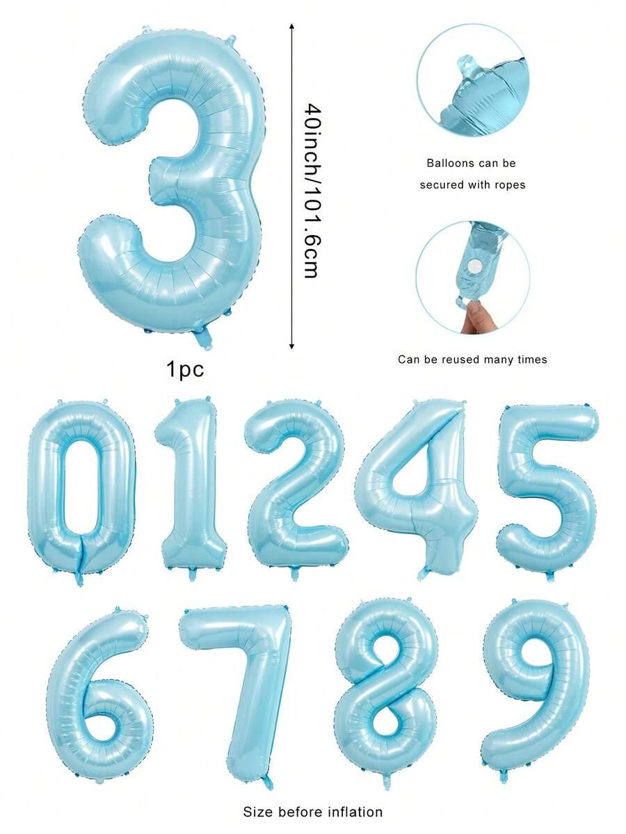 niebieski balon cyfra 2