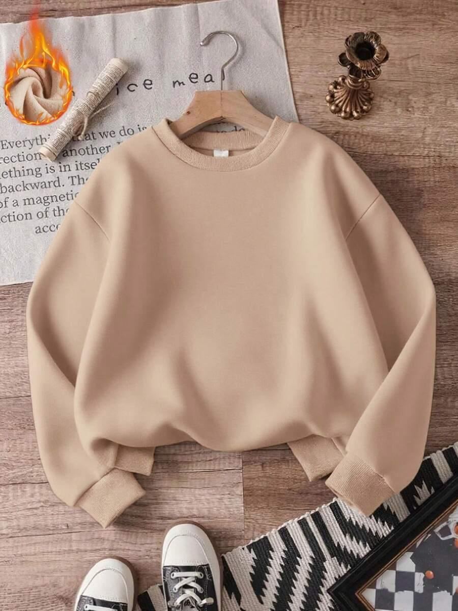 BEŻOWA BLUZA BASIC 