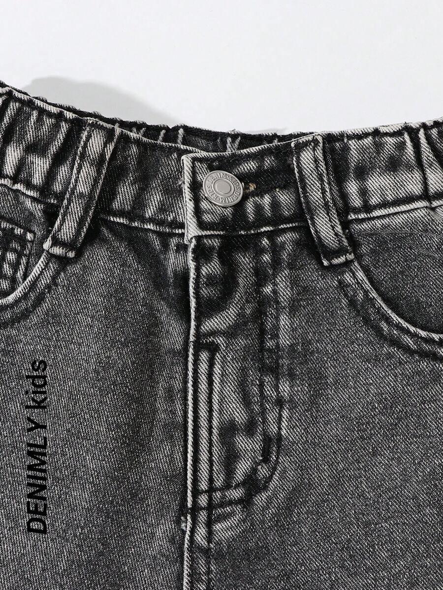 szare SPODNIE JEANS