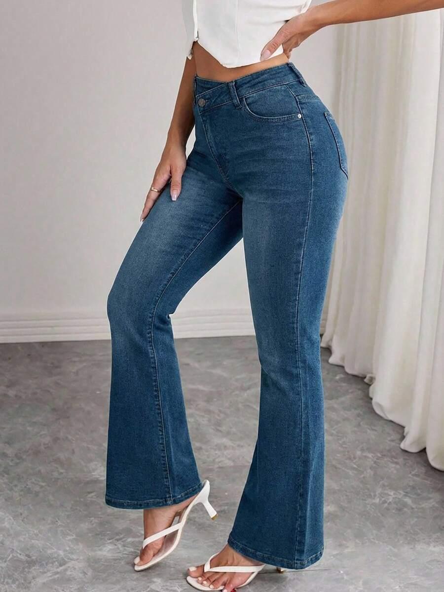 SPODNIE JEANS TYPU DZWONY 