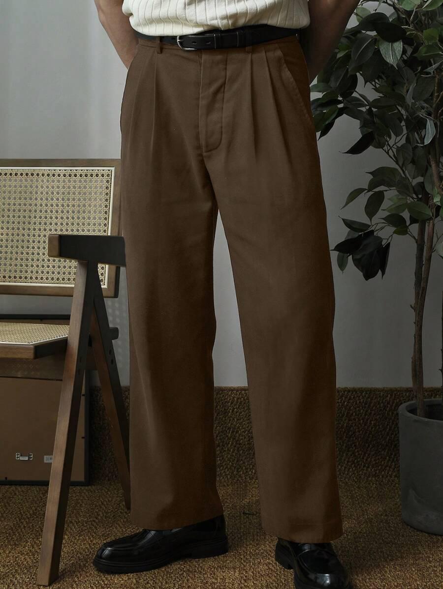 BRĄZOWE SPODNIE CASUAL