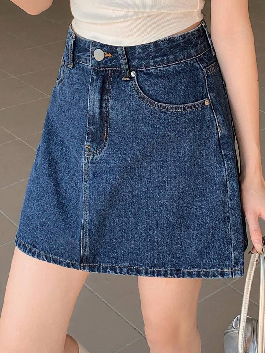 JEANSOWA MINI SPÓDNICA 