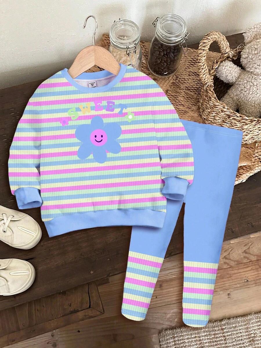 legginsy wzór paski