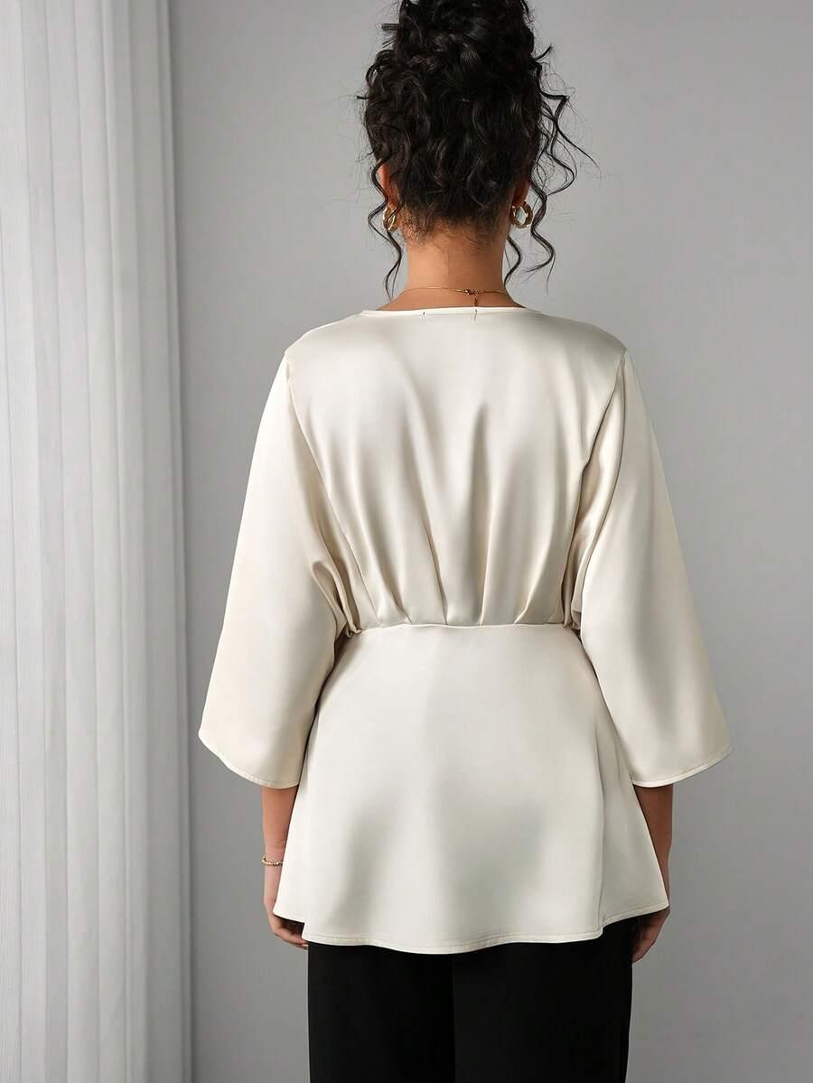 ciążowa bluzka rękaw 3/4 v neck