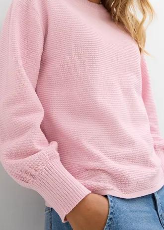 RÓŻOWY SWETER CASUAL 