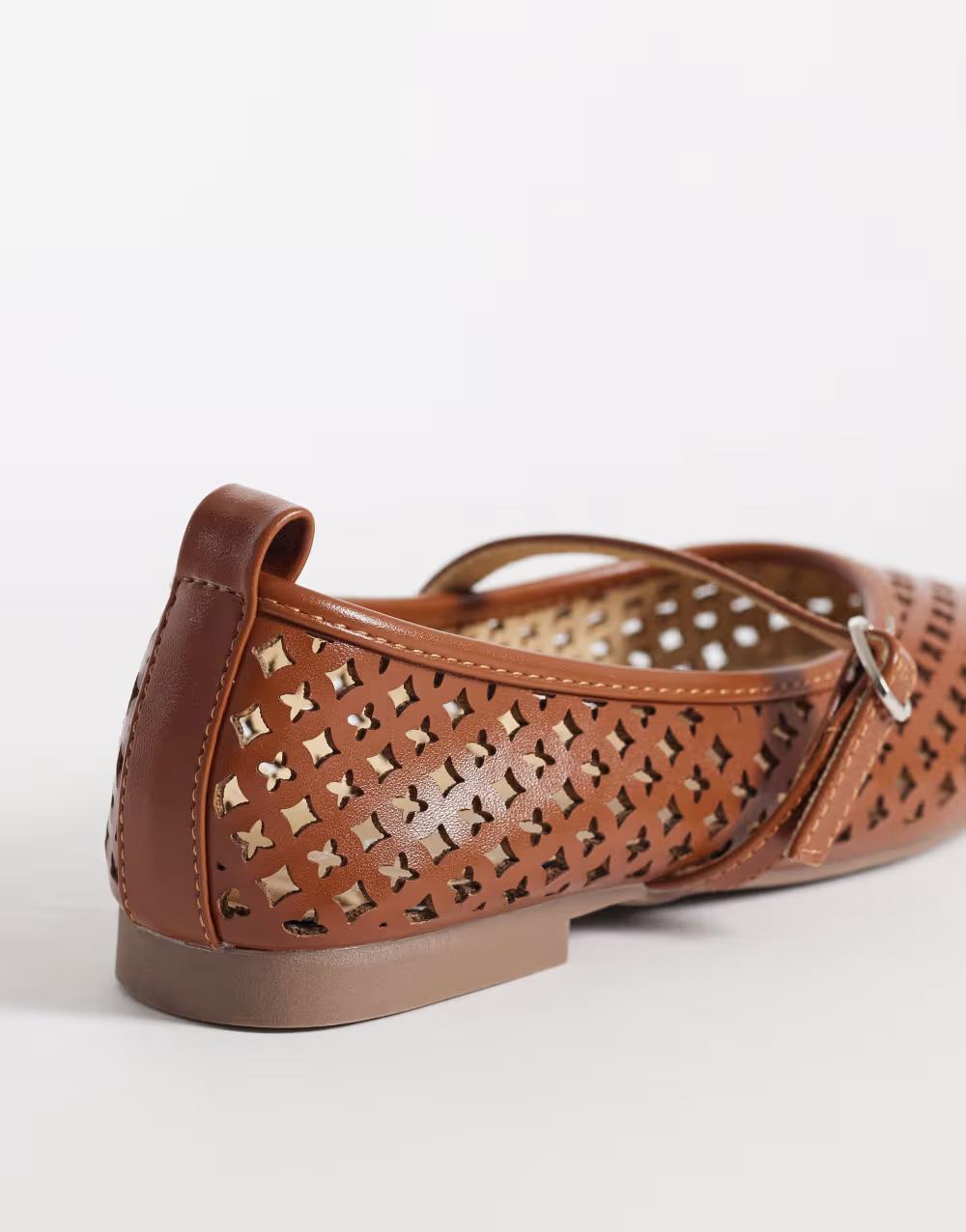 BRĄZOWE BALERINY CASUAL